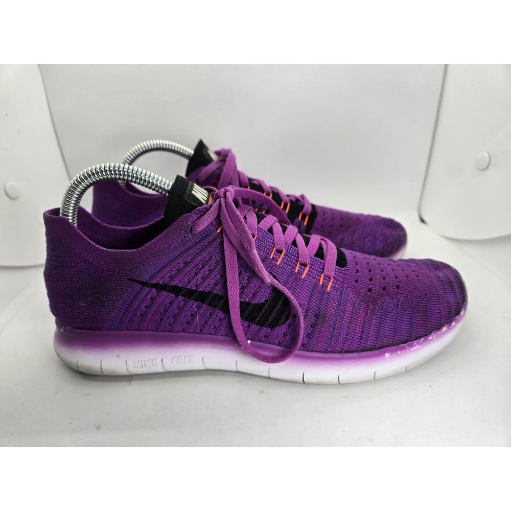 Nike Free RN Flyknit Shoes Women 9 Hyper Violet Running Athletic Minimal Sneaker